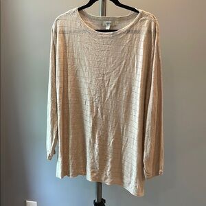 Style & Co. Light Tan Knit Top